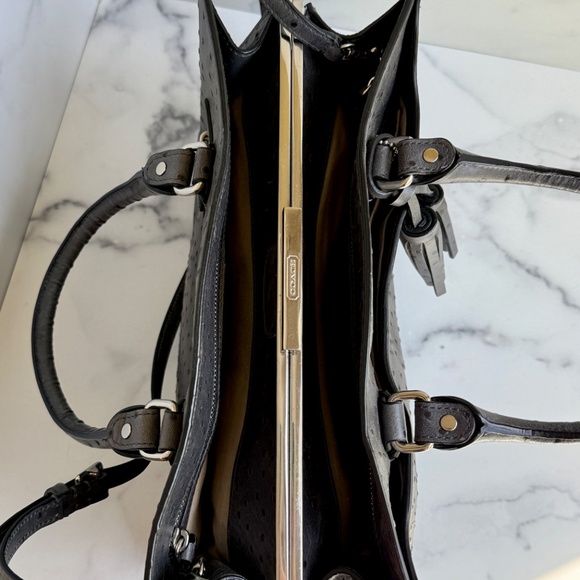 Coach Limited Edition Pinnacle Leighton in Ostrich Embossed Leather - Gray - Picture 7 of 9